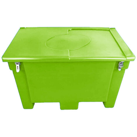 Coffre de rangement 300l avec grenouillères - plast'up rotomoulage