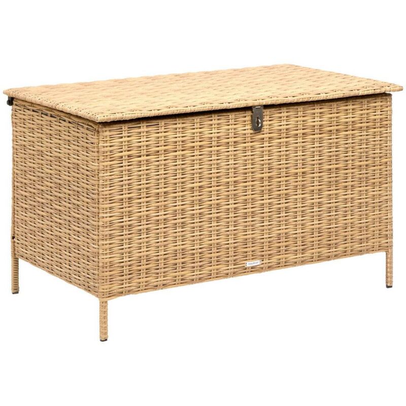 Coffre de rangement 300L Bayana savana en résine tressée - Hespéride Coffre de rangement 300L Bayana savana en résine tressée - Hespéride