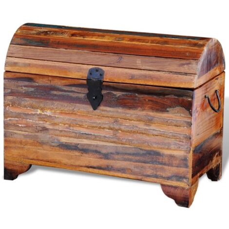 Coffre de rangement Bois de récupération massif CFW460798