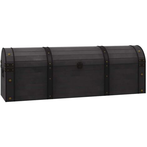 Coffre de rangement Bois massif style vintage 120 x 30 x 40 cm vidaXL - Brun