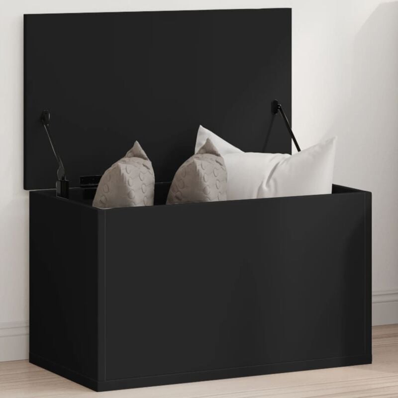 Vidaxl - Boîte de rangement noir 60x35x35 cm bois d'ingénierie