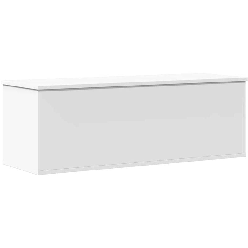 Boîte de rangement blanc 102x35x35 cm bois d'ingénierie Vidaxl