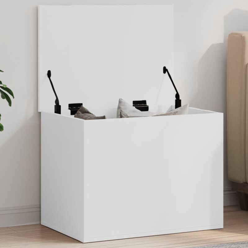 Boîte de rangement blanc 60x42x46 cm bois d'ingénierie Vidaxl