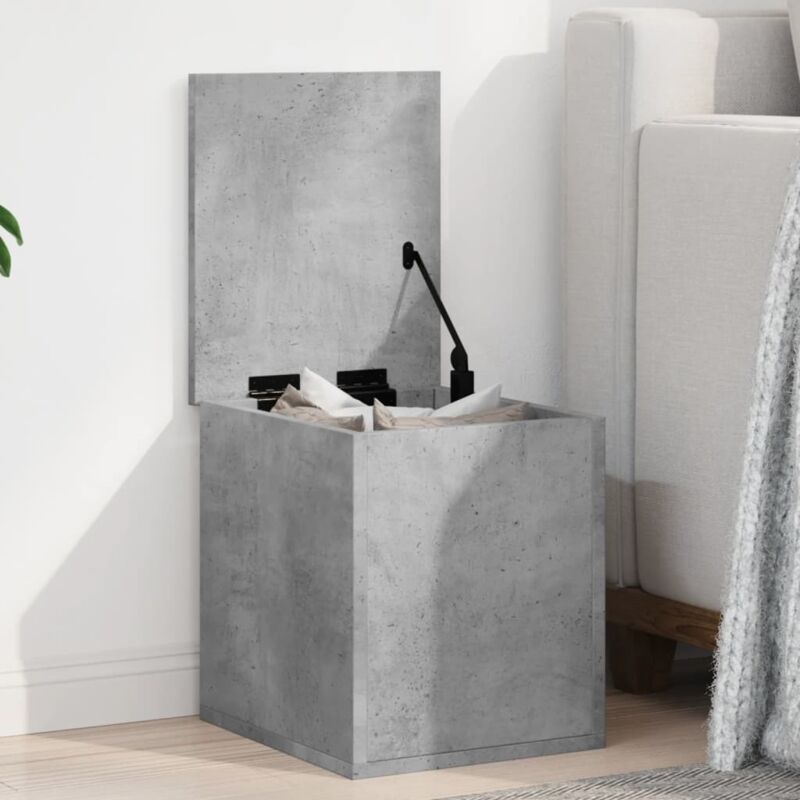 Boîte de rangement gris béton 30x35x35 cm bois d'ingénierie Vidaxl