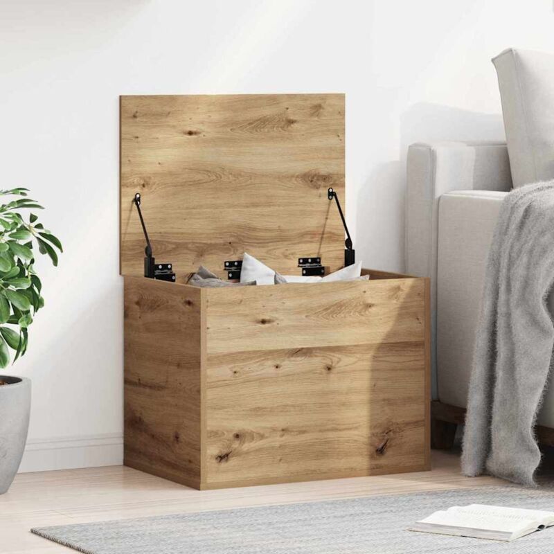 Boîte de Rangement chêne artisanal 60 x 42 x 46 cm Vidaxl