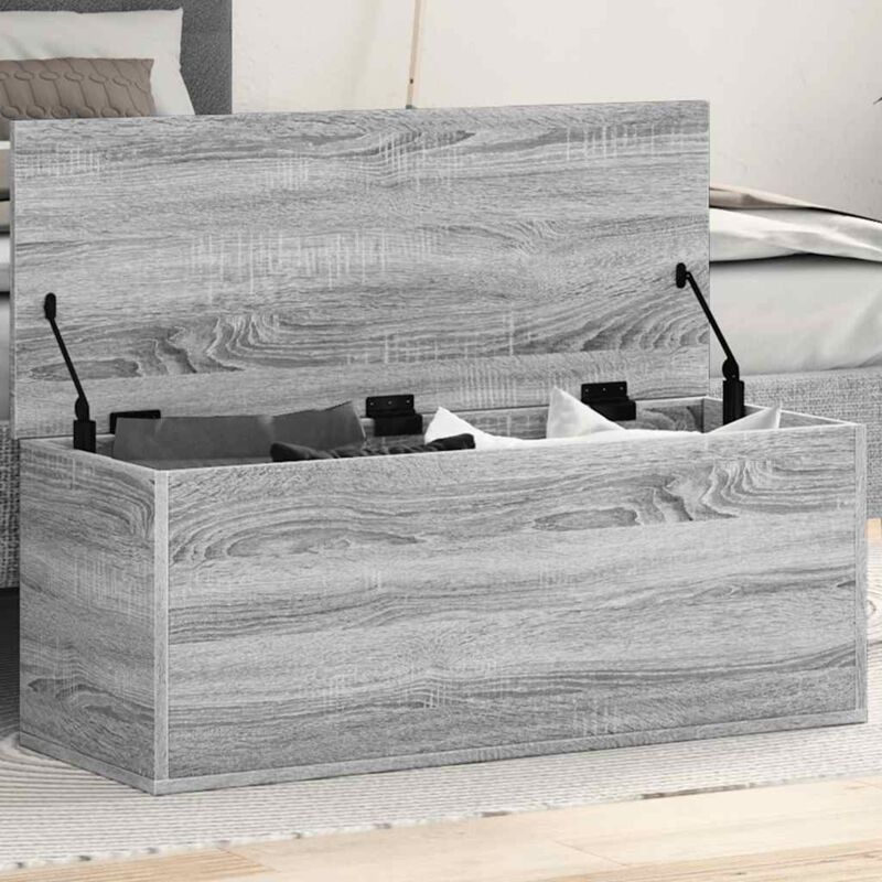 Boîte de rangement sonoma gris 90x35x35 cm bois d'ingénierie Vidaxl