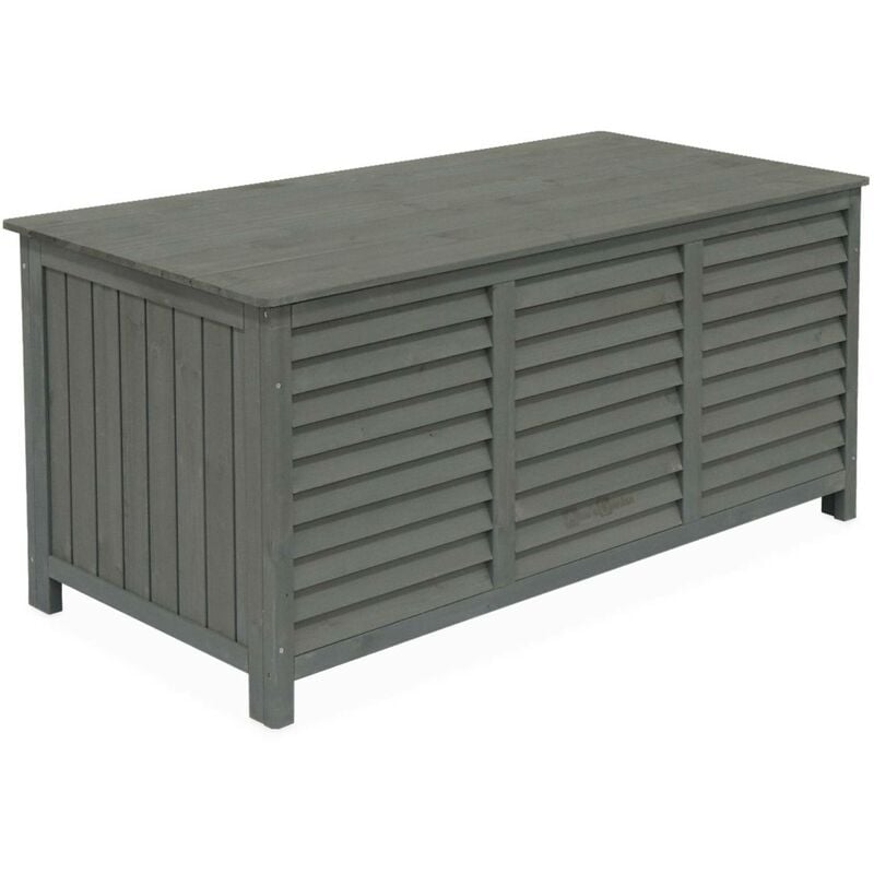 Coffre de rangement en bois. Castille. 330 litres. L130 x P64 x H60cm