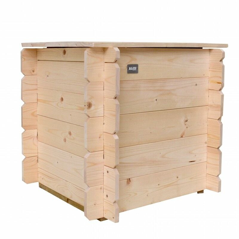 Alce - Cassapanca Gaia in Legno con Coperchio 60x60x54 cm