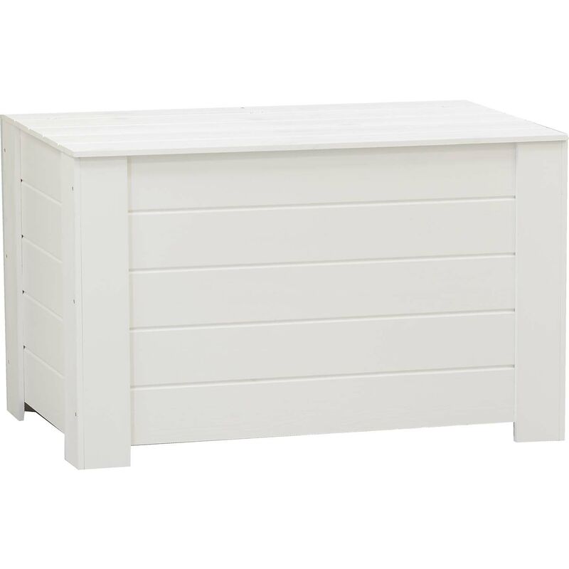 Pinus - Coffre de rangement en pin 77 x 40 x 50 cm - Blanc