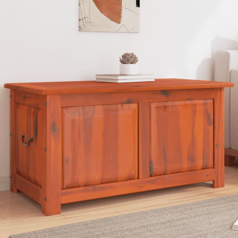 Vidaxl - Coffre de rangement avec couvercle marron bois massif d'acacia
