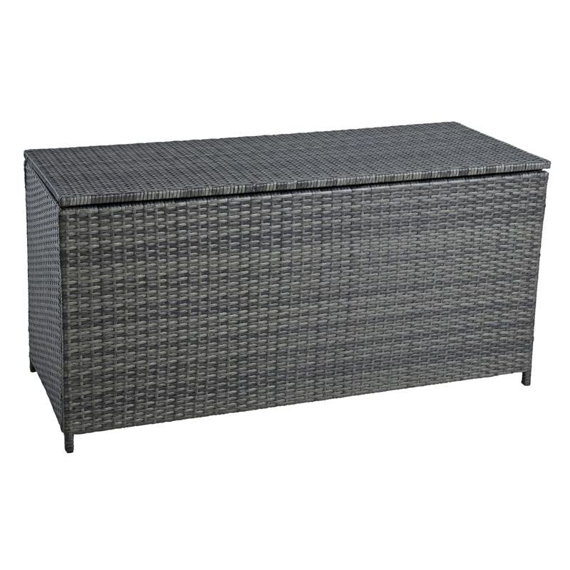 Estexo - Coffre de rangement extérieur en polyrotin 114 x 54 x 64 cm gris