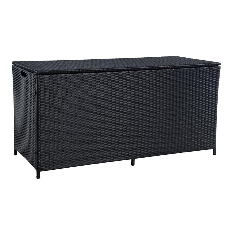 Estexo - Coffre de rangement extérieur en polyrotin 114 x 54 x 64 cm noir