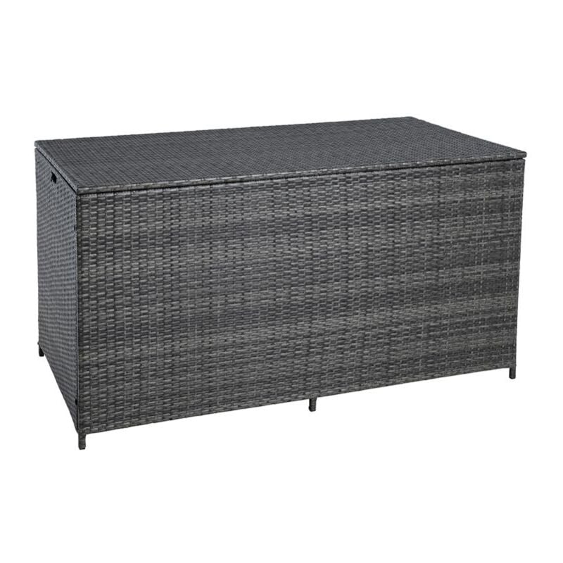 Estexo - Coffre de rangement extérieur en polyrotin 150x80x80 cm gris 870 l