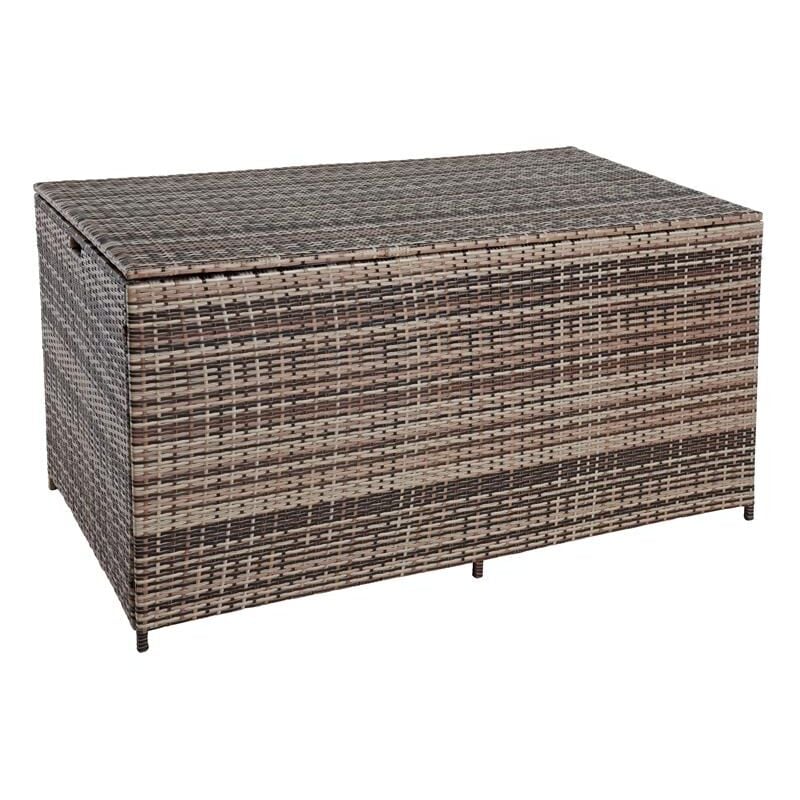 Estexo - Coffre de rangement extérieur en polyrotin 150x80x80 cm marron 870 l