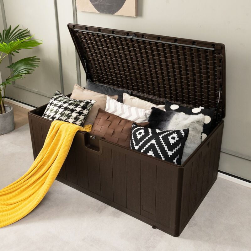 Maisonchic - Coffre de Rangement Extérieure en hdpe 454 Grande Boîte de Rangement avec Couvercle Verrouillable 127 x 73 x 64 cm design in