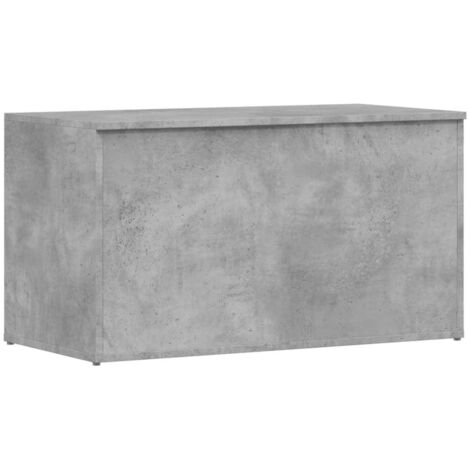 Coffre de rangement Gris béton 84x42x46 cm Bois d'ingénierie CFW796780