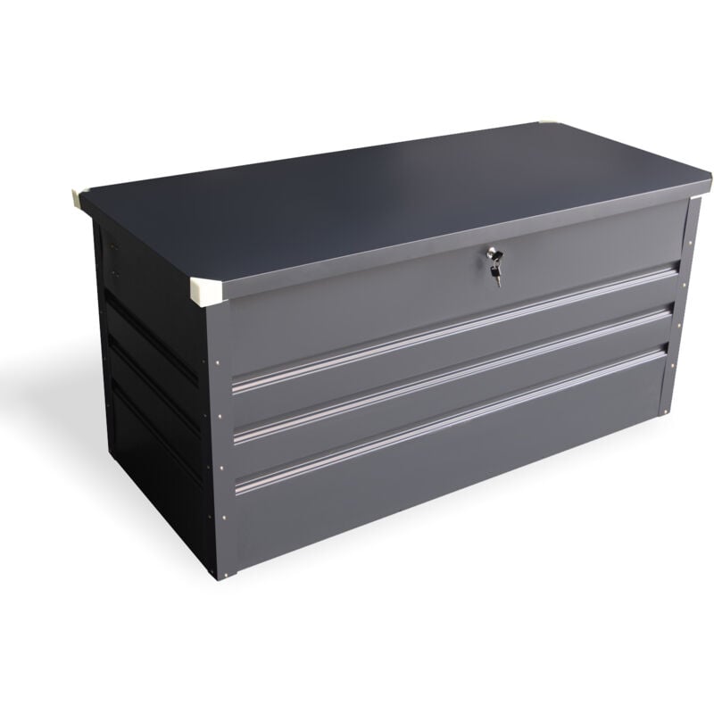 Concept-usine - Caseo : coffre de rangement gris en acier 131 x 61 x 62 cm