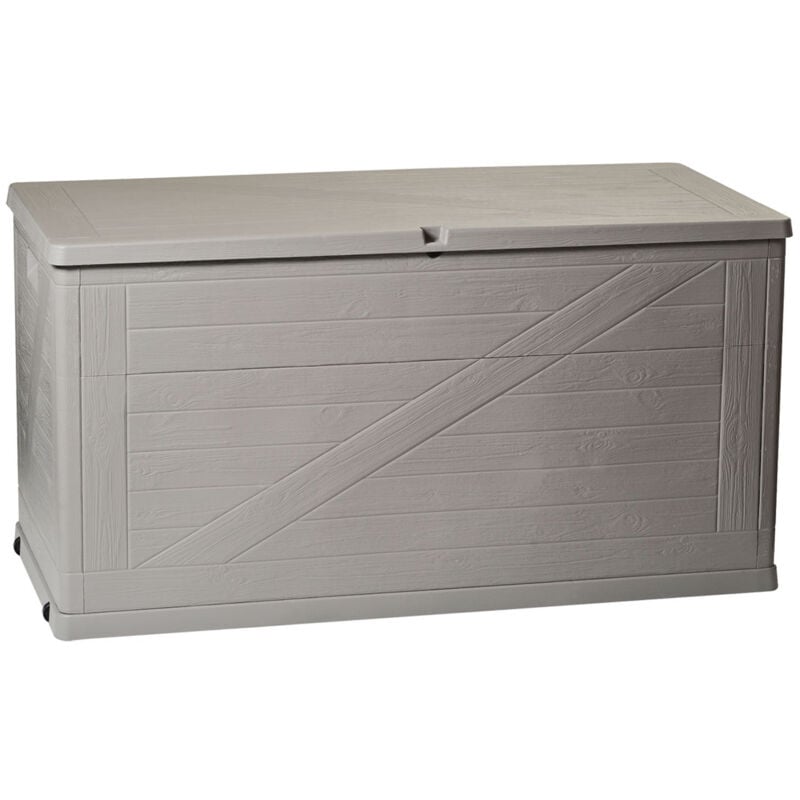 Malle en bois polyvalente Toomax art.163 effet bois gris tourterelle volume 420 lt cm.120x57x63h. cadenassable