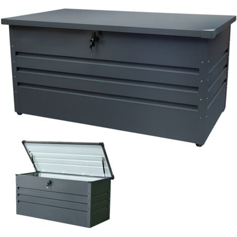 TERRE JARDIN extérieur pour jardin - 600 L - Anthracite, acier galvanisé - 165 x 70 x 62 - Gris