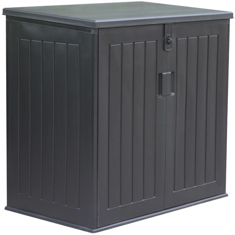 Coffre de Rangement Jardin en Résine Gardiun Soften 775 l Fermeture Amortisseur à Gaz 116x71x109/112,5 cm Noir