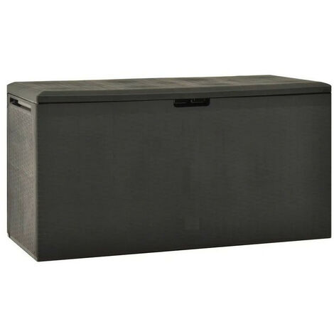 Coffre de rangement jardin polypropylène anthracite Stag 114cm