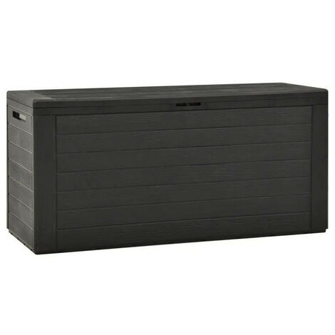 Coffre de rangement jardin polypropylène anthracite Stag 116cm