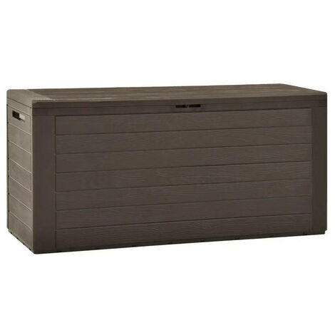 Coffre de rangement jardin polypropylène marron Stag 116cm