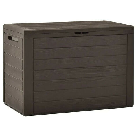 Coffre de rangement jardin polypropylène marron Stag 78cm