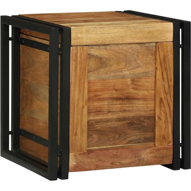 vidaXL Boîte de rangement Marron et Noir 40 x 40 x 40 cm