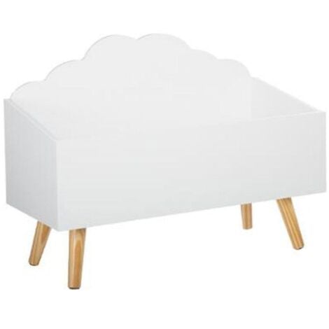 Coffre À Jouets En Bois Forme Nuage Blanc Atmosphera For Kids