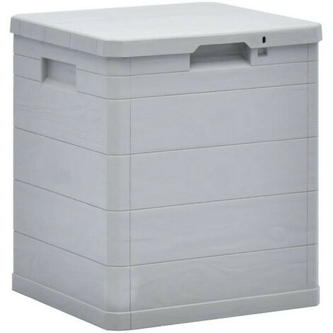 Coffre de rangement plastique gris clair Nited 42cm