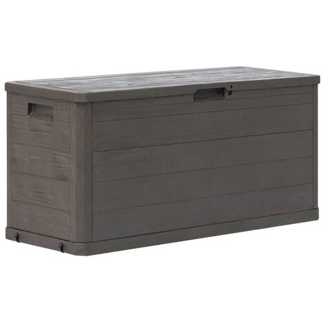 Coffre de rangement plastique marron Nited 117cm