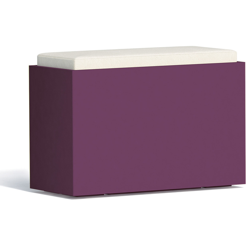 Coffre de rangement rectangulaire en résine 80X35 cm mod. Roomy violet