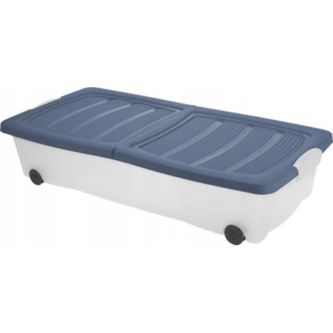 Coffre de rangement sur roulettes 80 x 40 x 17 cm