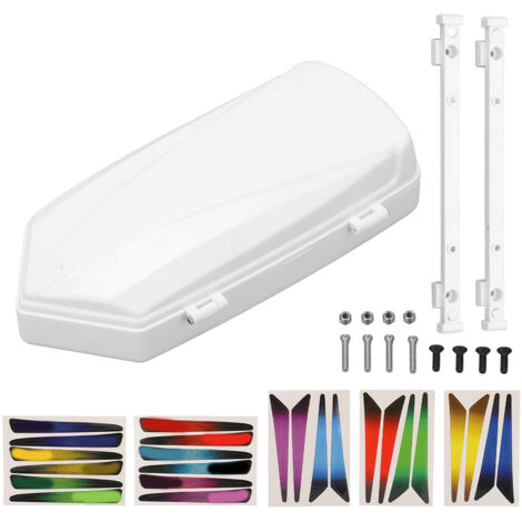 Coffre de rangement télécommandé pour voitures 1/10 et 1/8, boîte d'accessoires et pièces upgrades, couleur blanc
