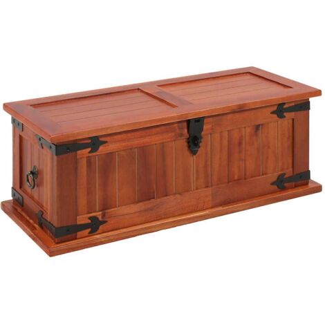 Coffre de rangement,Bac de rangement 60x25x22 cm Bois d'acacia solide -BV81417
