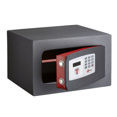 Thirard – Coffre-fort à poser Edimbourg – Fermeture électronique à code modifiable – 2 pênes de 18mm – Dimensions 210x340x300mm – Poids 17,5kg