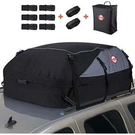 Coffre de toit voiture 425L – Dimensions 105x90x45 cm – Imperméable en toile polyester – Sangles de fixation incluses – Pour voitures, camions, SUV