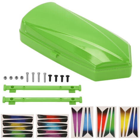 Coffre de toit RC avec support, autocollants et vis pour SCX10 90046, voiture 1/10 1/8, vert