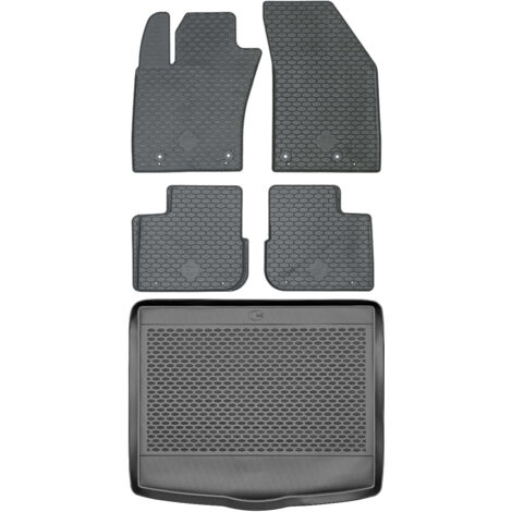 Coffre DOMA 290385 + Tapis DOMA 221037 - Fiat Tipo Hatchback à partir de 2016, repose-pieds OP2 avant - INSTALLÉ