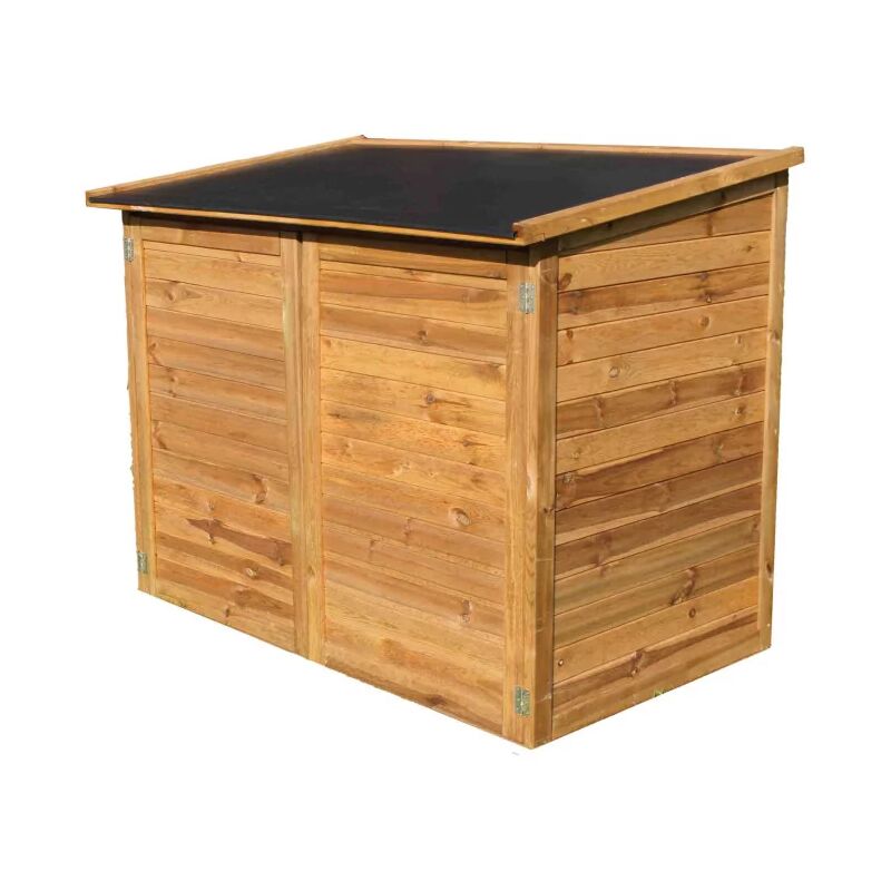 Coffre en bois avec toit pvc imperméable 1350 l - trocadero
