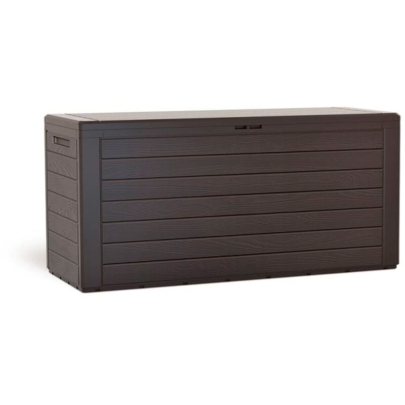 Prosperplast - Boîte à jardin 280L plastique ocre foncé Woodebox 116 x 43,3 x 55 cm - Ocre foncé