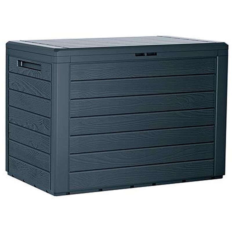 Prosperplast - Boîte à jardin 190L plastique anthracite Woodebox 78 x 43,3 x 55 cm - Anthracite
