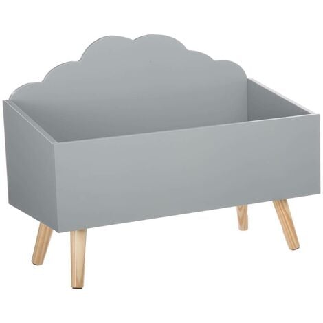 ATMOSPHERA CRÉATEUR D'INTÉRIEUR Miroytengo Douceur Commode Chambre Enfant 58 cm Mélamine et Pieds Bois Blanc Espace et Décoration dans votre Maison