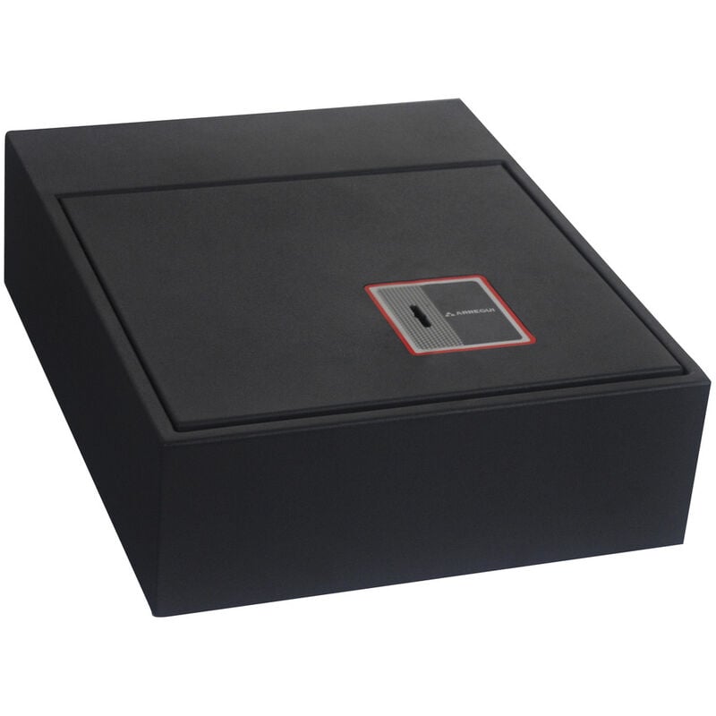 ARREGUI Basa 20000-S7K Coffre-fort à cacher pour armoire, ouverture à clé, 11 x 31 x 38 cm, 11 L Noir