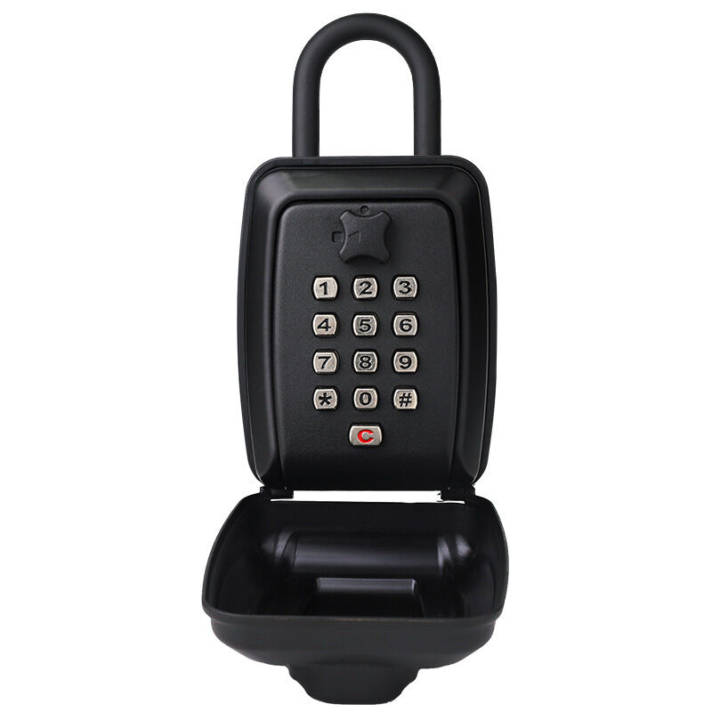 Coffre-fort à clés avec anse amovible, boîte à clés extérieure étanche extra large, boîte à clés à combinaison suspendue à 12 chiffres approuvée par