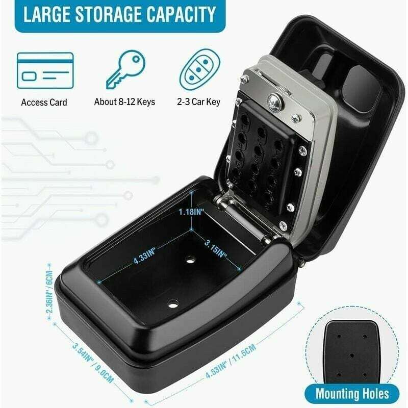 Coffre-fort à clés étanche Coffre à clés mural Coffre à clés extérieur Coffre-fort à clés Coffre-fort à clés mural-Partagez l'accès à vos clés en