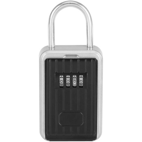 Coffre-fort à clés extérieur sécurisé à 4 chiffres avec porte-clés et cadenas à combinaison à suspendre