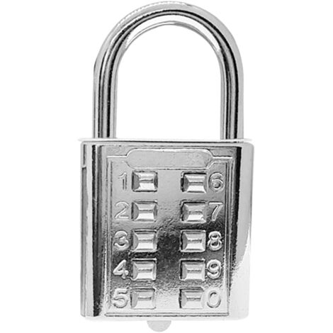 Coffre-fort à combinaison en alliage de zinc pour valise, classeur ou clavier, serrure à code argentée
