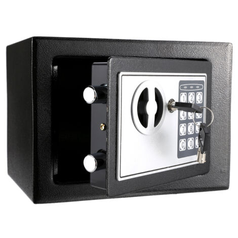 Coffre-fort à combinaison entièrement métallique, mini coffre-fort à serrure à combinaison, mini coffre-fort pour le bureau à domicile, Noir